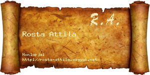 Rosta Attila névjegykártya
